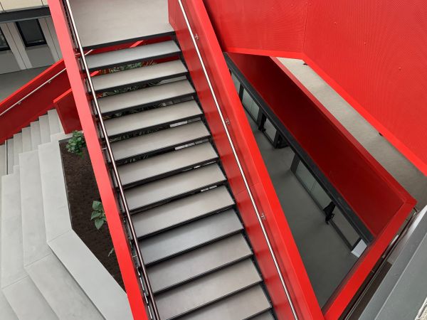 photo du chantier : Chape fluide et béton coulé au CAMPUS SEB de LYON